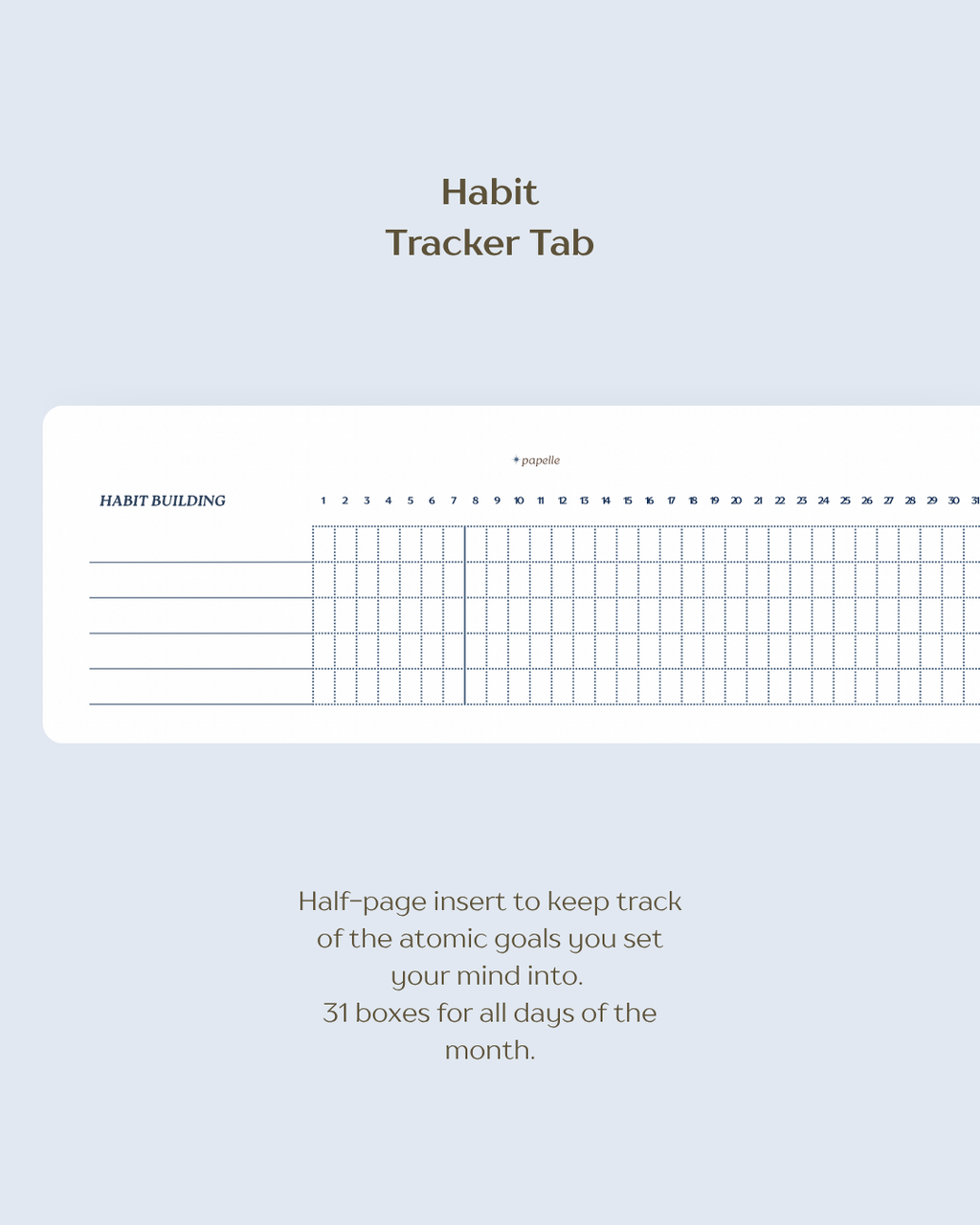 Habit Tracker Tabs