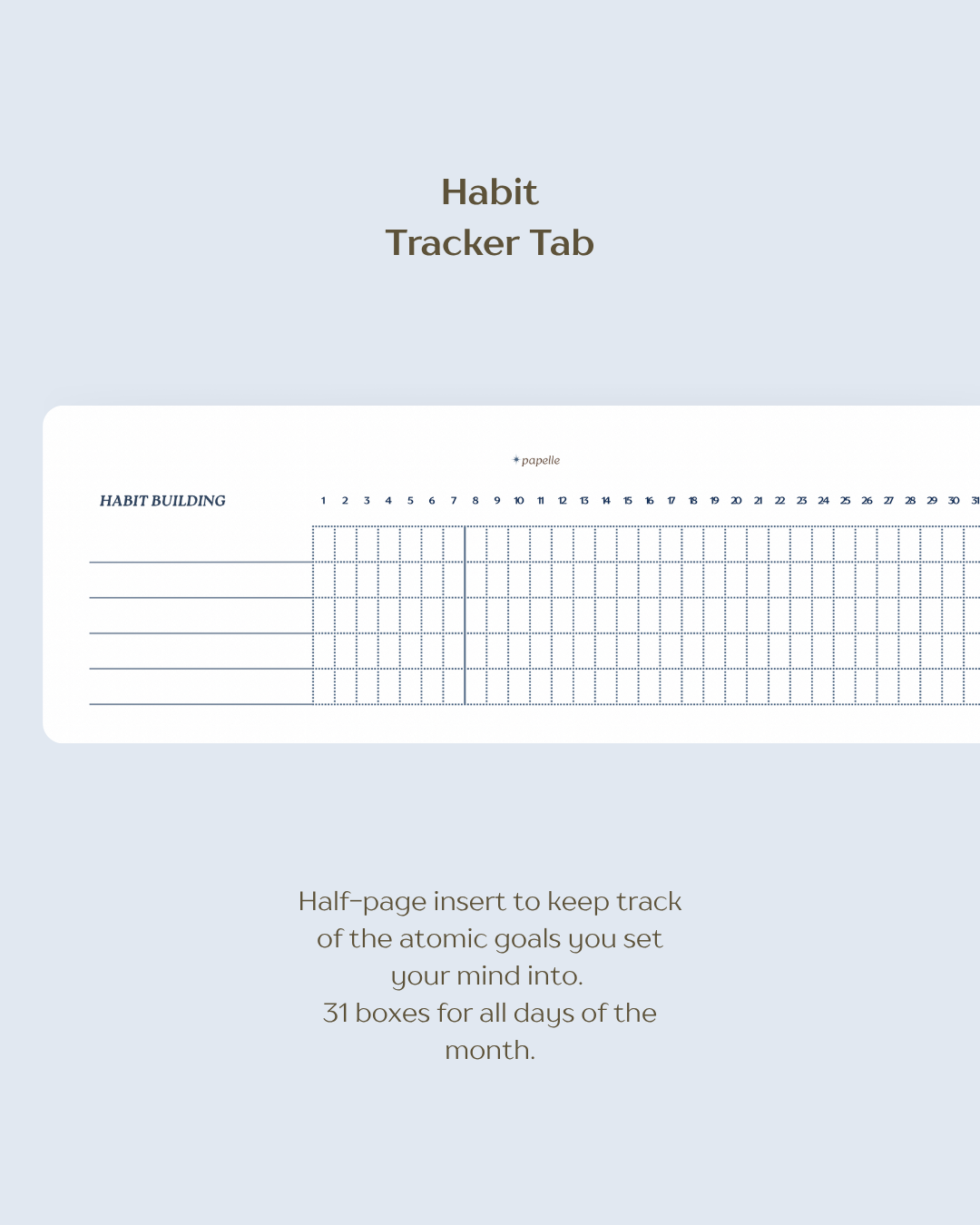 Habit Tracker Tabs